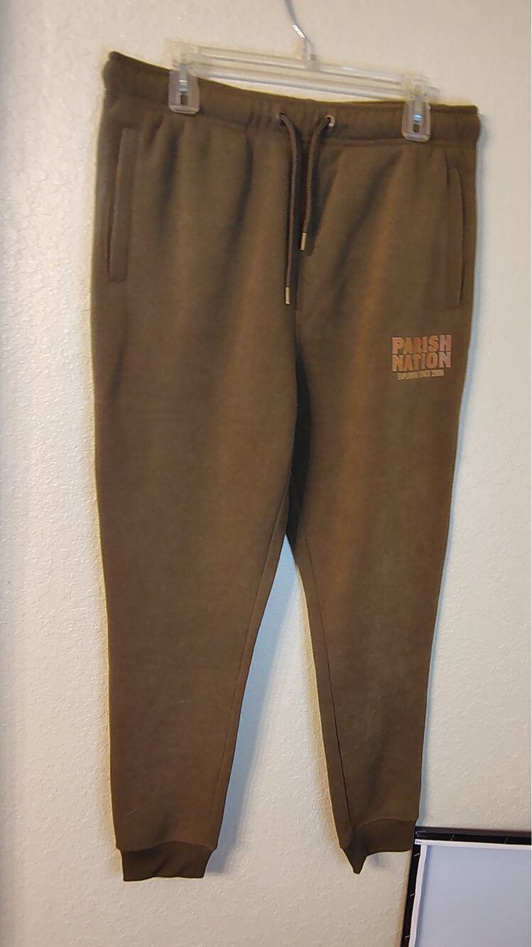 Parish Nation Brown Fleece Cuffed Joggers / Sweatpants - Size L- EUC